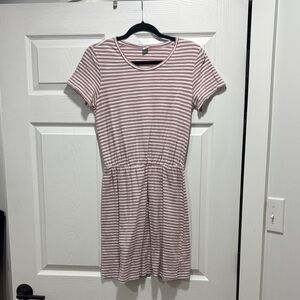 Old Navy Mauve and White Striped Shirt